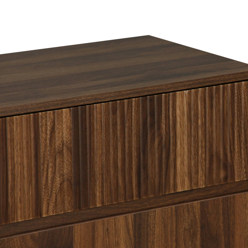 Cassettone effetto legno, 3 cassetti, marrone scuro