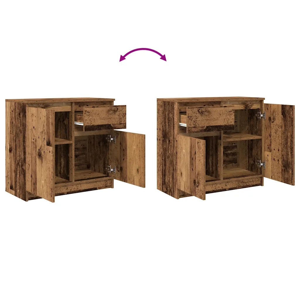 Credenza con Cassetto-Buffet-Armadio da cucina Legno Antico 71x35x65 cm in Truciolato 904678
