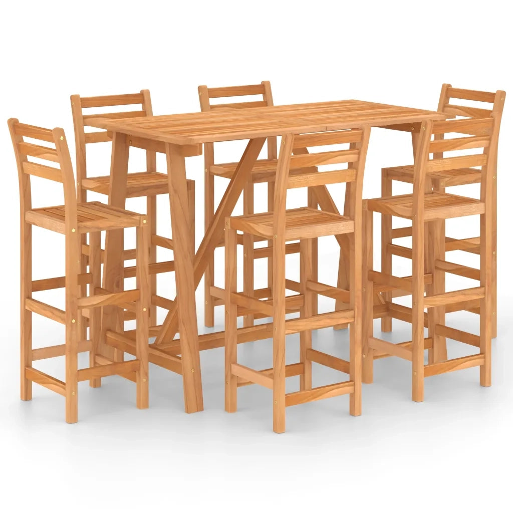 Set da Bar da Giardino 7 pz in Legno Massello di Acacia 3057851