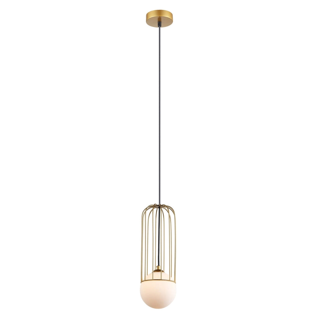 Italux Simon lampada a sospensione ottone vetro Ø10cm