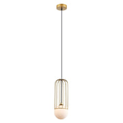 Italux Simon lampada a sospensione ottone vetro Ø10cm