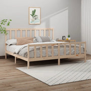 Giroletto senza Materasso-Struttura Letto 200x200 cm in Legno Massello di Pino 312093