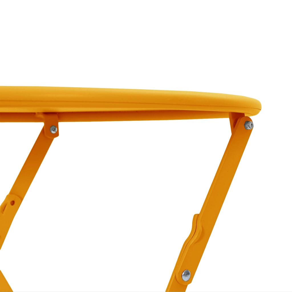 Tavolo Bistro Pieghevole Giallo Senape Ã˜50x71 cm Acciaio Verniciato a Polvere
