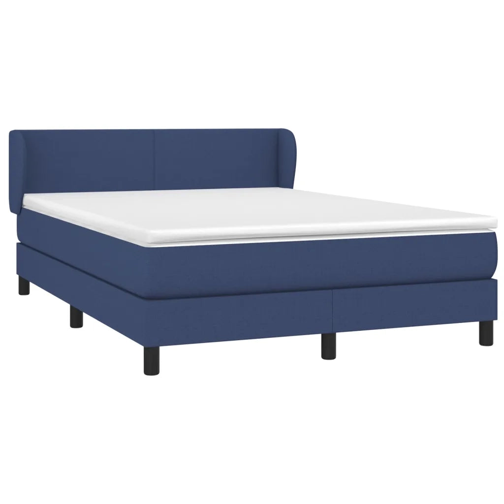 Giroletto a Molle con Materasso Blu 140x190 cm in Tessuto