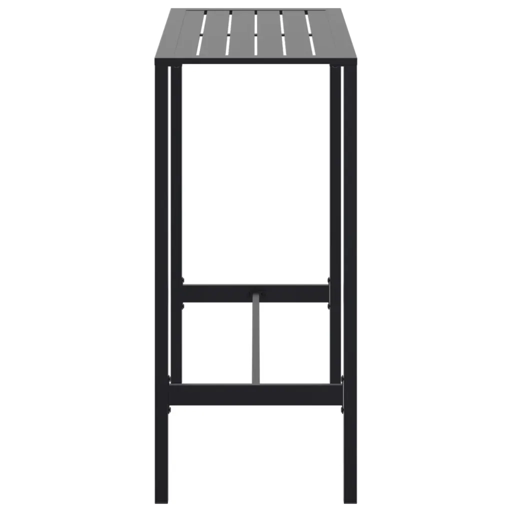 Tavolo da Bar Nero 100x50x110cm in Acciaio Verniciato a Polvere