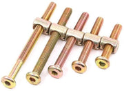 Set di viti a mozzo a 6 mm - 15 set - M6 viti a mozzo - verniciate - set di chiavi a stella - ideale per progetti DIY - viti a mozzo