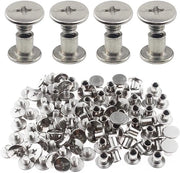 Kit di viti diverse - 50 paia | Viti a testa a coda viti a chiodo viti a coda rotonda | Viti a testa a coda rotonda per DIY decorazione pelle libri album fotografici M5* 8mm