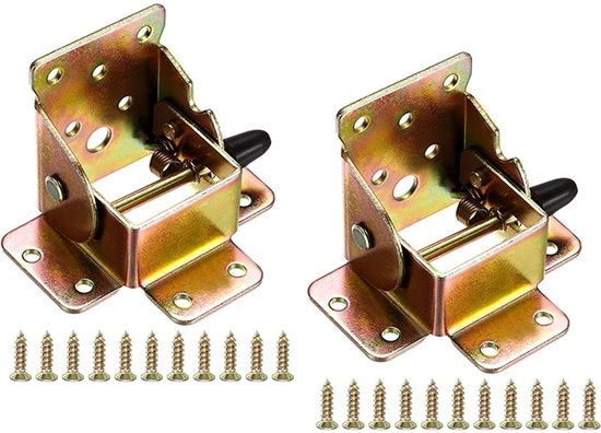 Accessori hardware per tavolo da pranzo, gancio metallico a cerniera 90 gradi, cerniera da tavolo pieghevole con chiusura