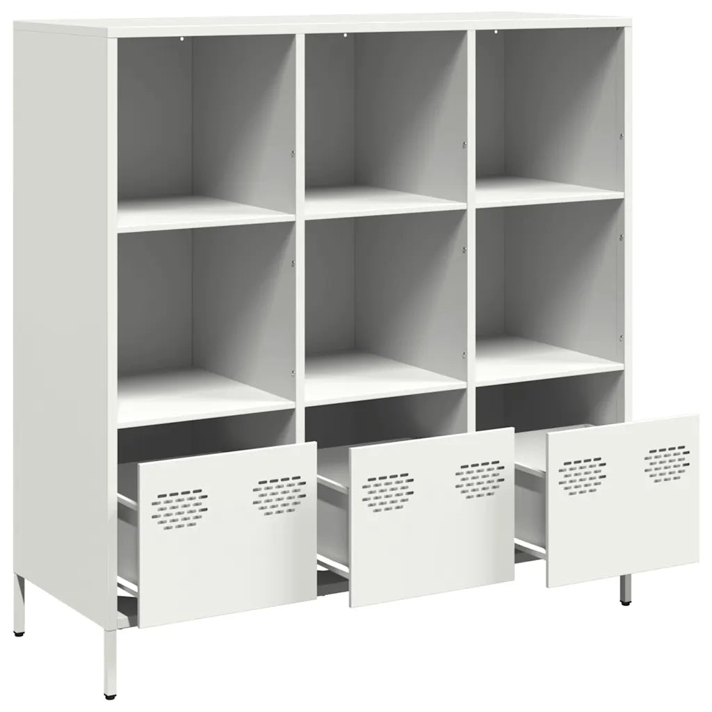 Credenza Bianca 101,5x39x103,5 cm in Acciaio 851393
