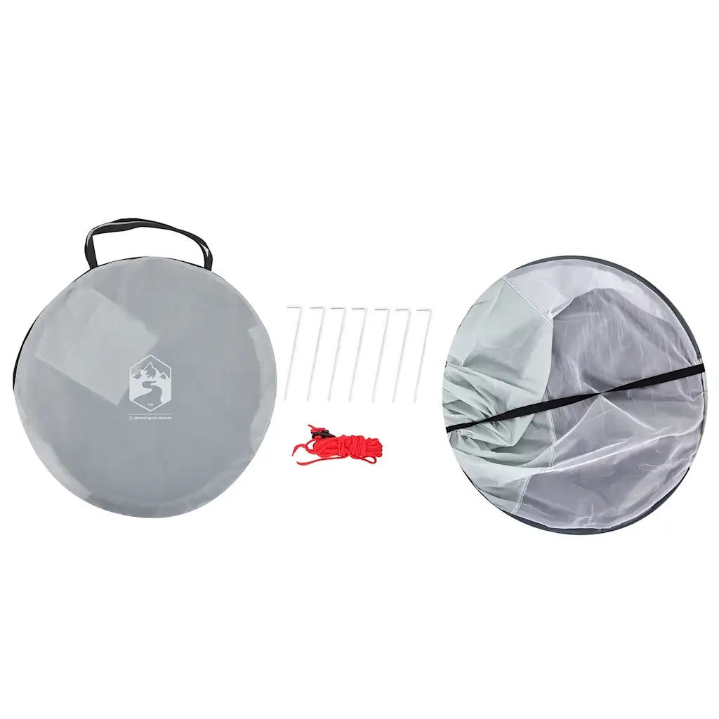 Tenda da Spiaggia 2 Persone Pop-Up Grigia Impermeabile 4004160