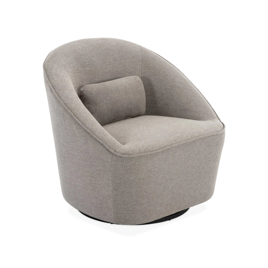 Poltrona girevole 360° con cuscino, grigio