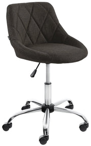 Sgabello da lavoro Lazio in similpelle grigio scuro,Tessuto