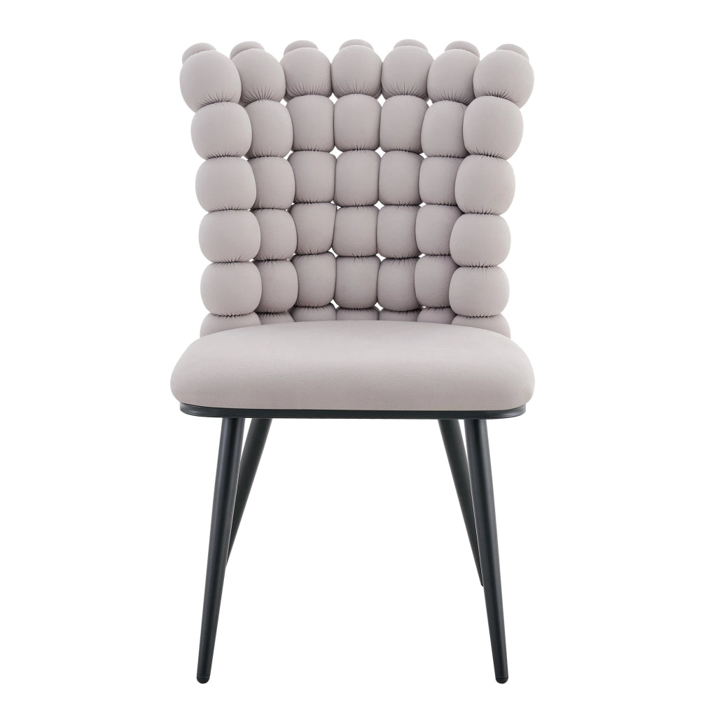 SEDIA da pranzo 71x57x54 cm in velluto grigio chiaro Set da 2 pezzi