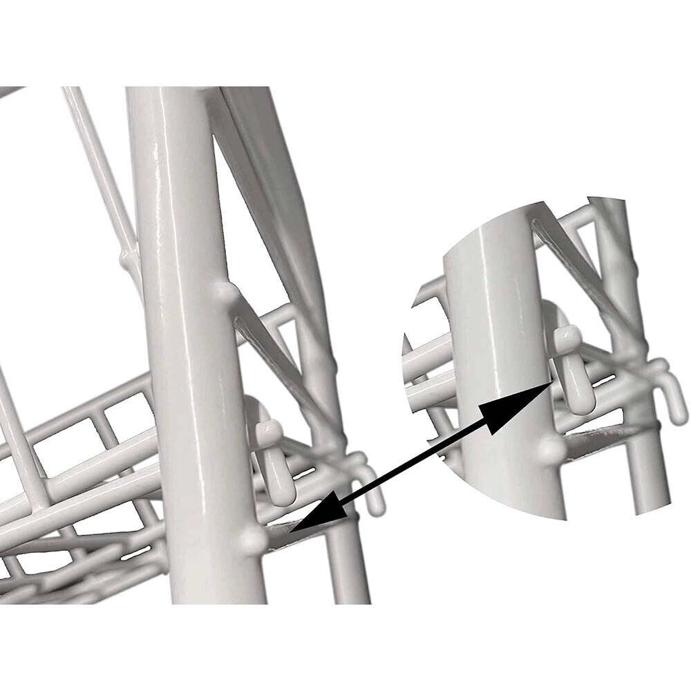 Trade Shop - Mobiletto In Metallo Porta Oggetti 2 Ripiani Bianco Scaffale Bagno 32x36cm 52530 -