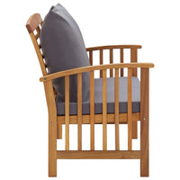 Panca da Giardino con Cuscini 119 cm in Massello Acacia 310261