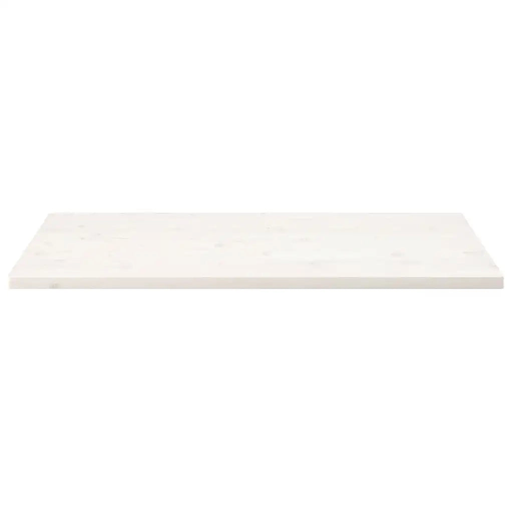 Piano Tavolo Bianco 100x50x2,5 Legno Massello Pino Rettangolarecod mxl 120100