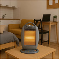 NIKLAS CLASSIC STUFA ALOGENA 1200W oscillante 3 potenze grigia