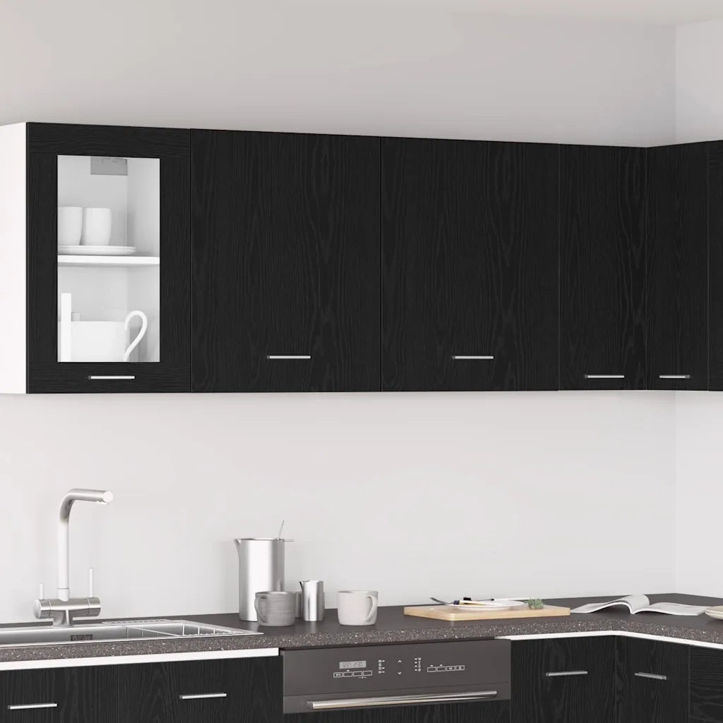 Armadio pensile Lyon 2 pcs Rovere Nero 50 x 31 x 60 cm 863145