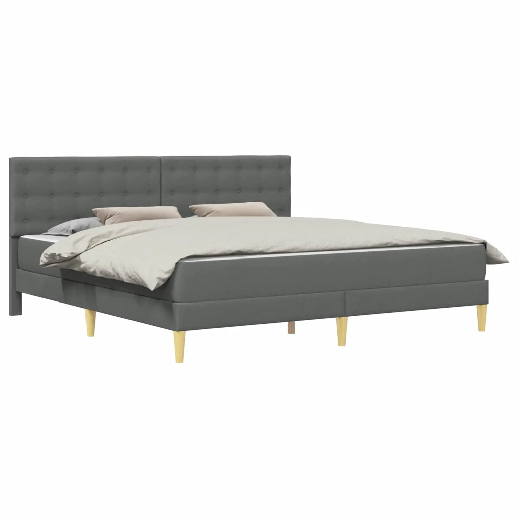 Struttura letto con materasso Grigio scuro 180 x 200 cm Tessuto 3415124