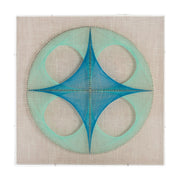 Quadro filo geometrico Clover 45x45 cm turchese e teal Vikasa Home