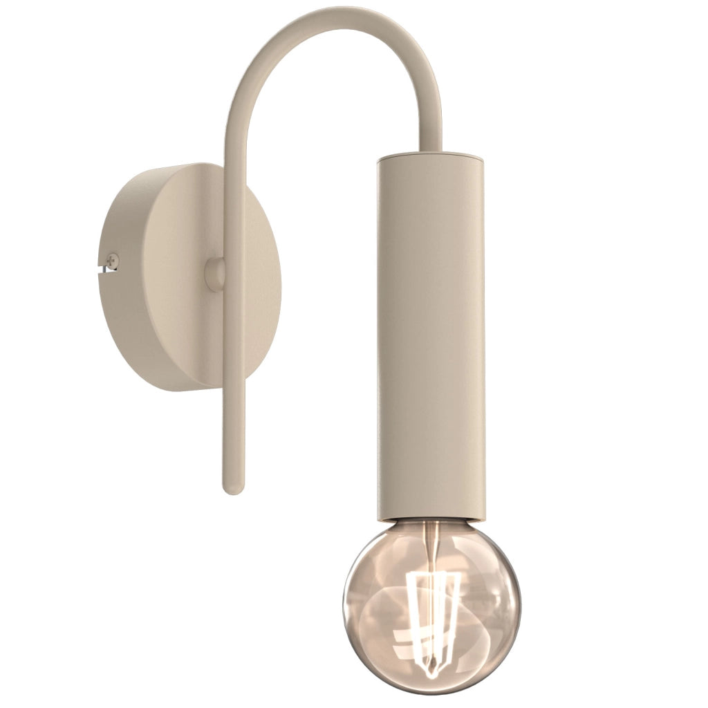 Applique decorativa Loppe 1xE27 beige acciaio Luminex
