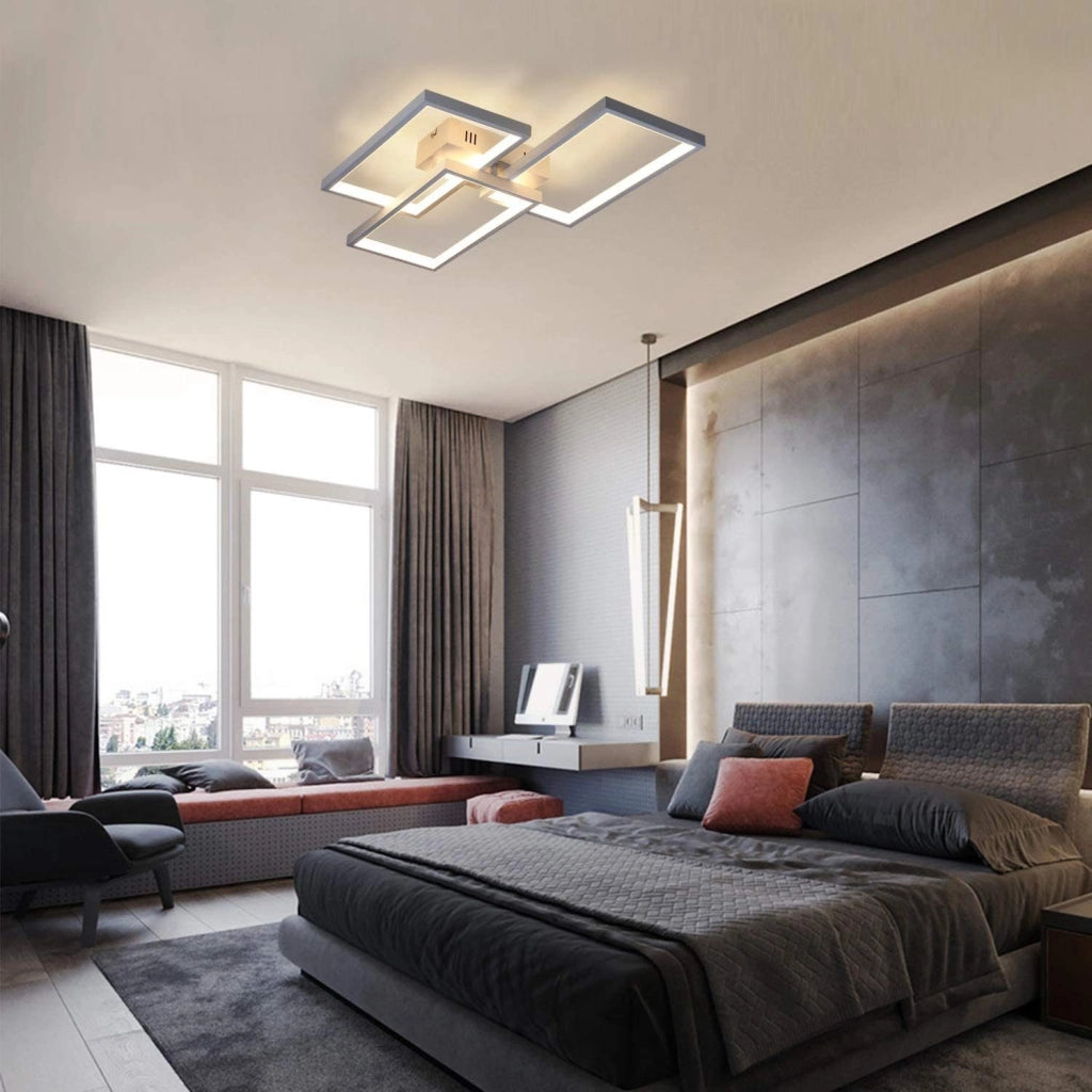 ZMH Lampada da soffitto plafoniera LED dimmerabile 63W telecomando per soggiorno