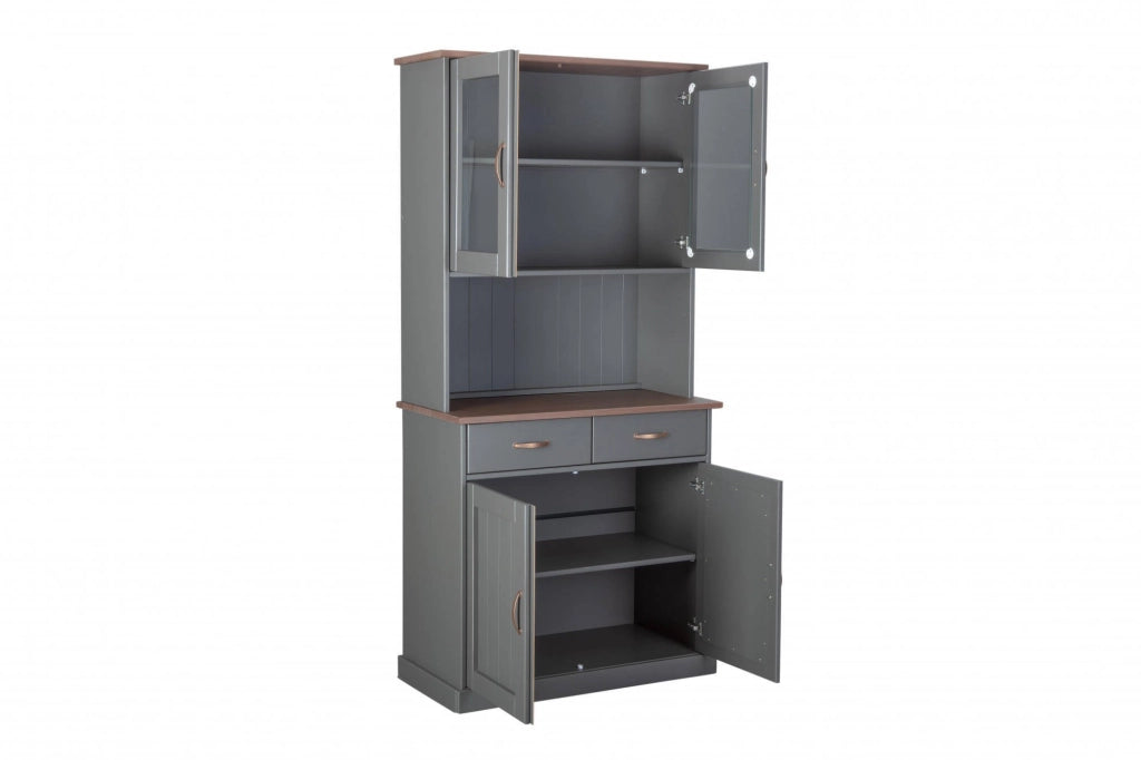 Madia Milzano, Credenza 2 Cassetti, 90x45x190h cm Grigio