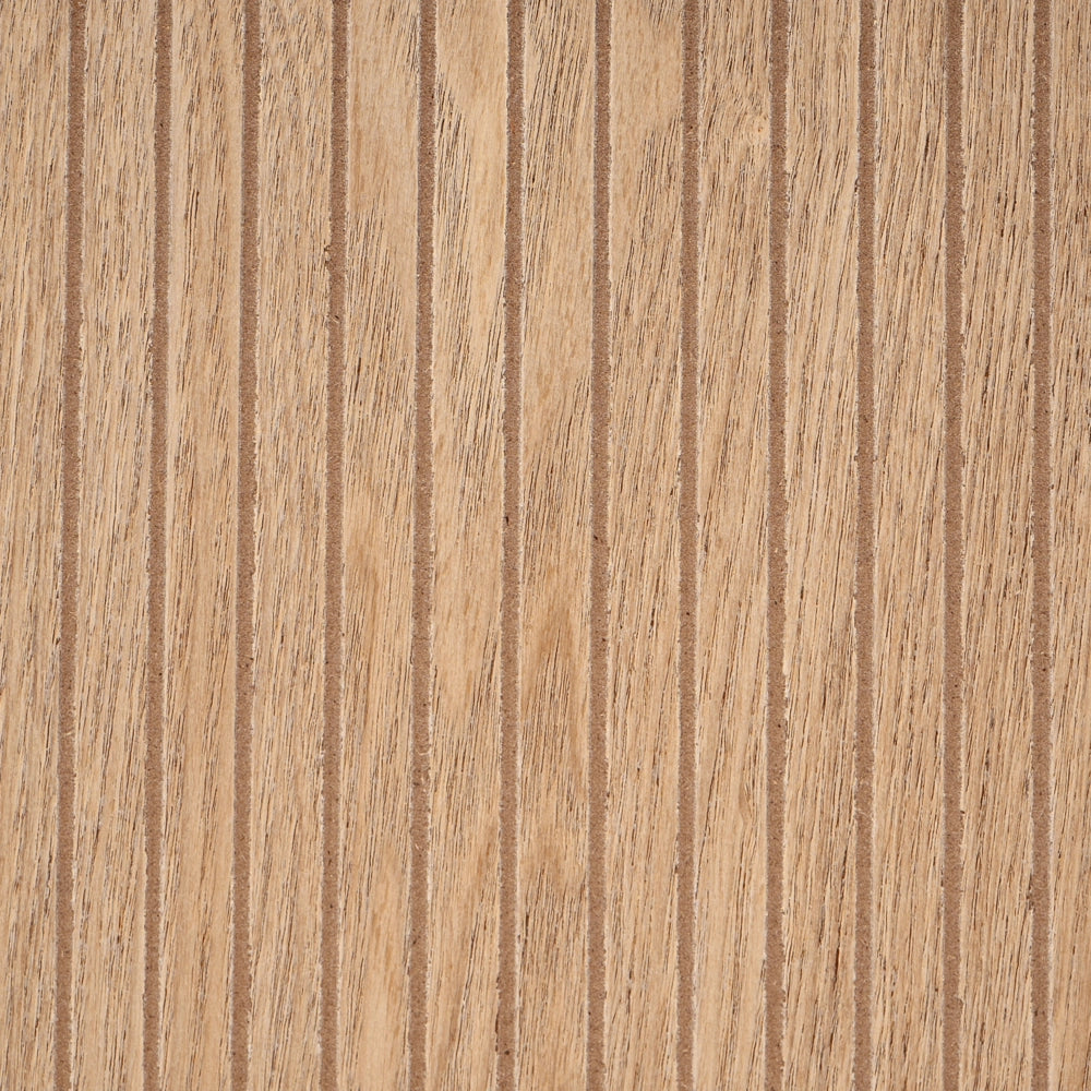 Comodino in legno di frassino naturale MDF a coste Comodino per camera da letto 1 cassetto Moderno