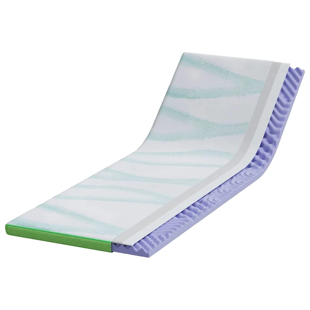 Topper per materasso Bianco e Verde 80 x 200 cm CFW8264656