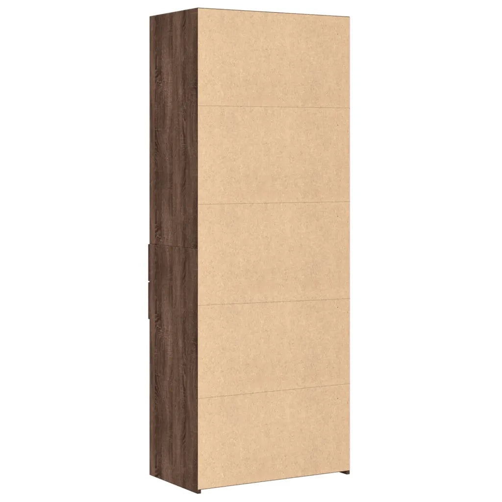 vidaXL Credenza Rovere Marrone 70x42,5x185 cm in Legno Multistrato