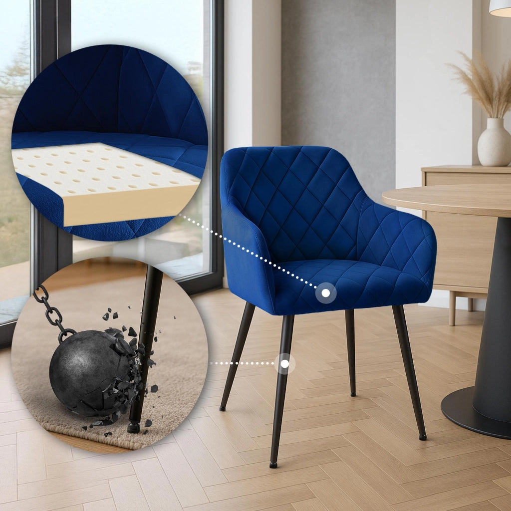 2er Set Esszimmerstuhl Monett Samt B