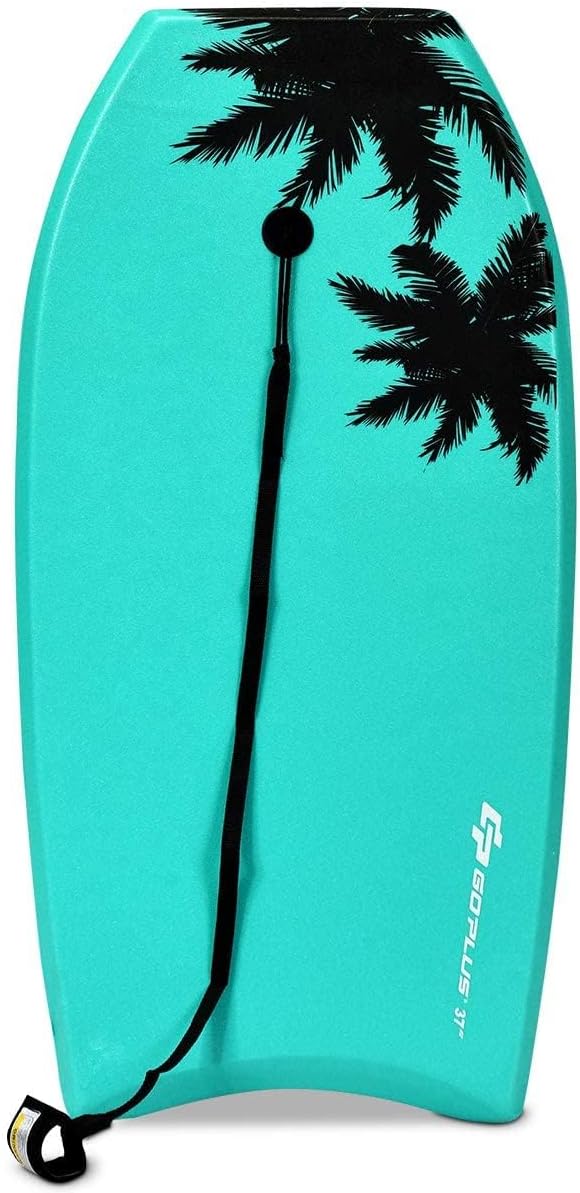 Tavola da Surf in XPE, EPS e HDPE, Tavola Surf Bambini e Adulti con Leash per Polso, Tavoletta Mare Disponibile in Vari Colori, Carico Massimo 85 kg (94 x 47 x 5,5 cm, Turchese)