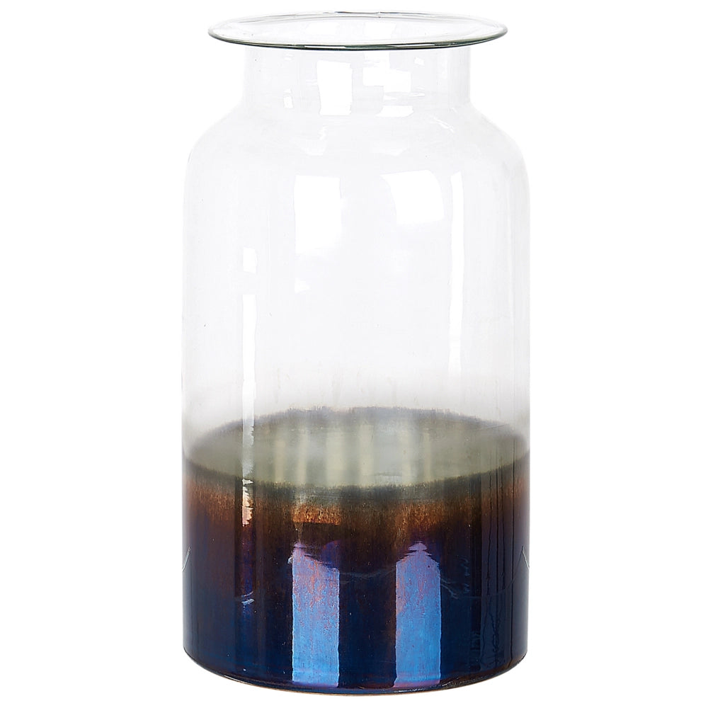 Vaso per fiori in vetro iridescente 27 cm Decorazione per la casa fatta a mano dal design moderno