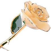 Ornamento a forma di rosa in oro 24 carati, manufatto a mano