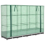 Aiuola rialzata/fioriera con copertura effetto rattan 160 x 40 x 123 cm bianco 02_0038750