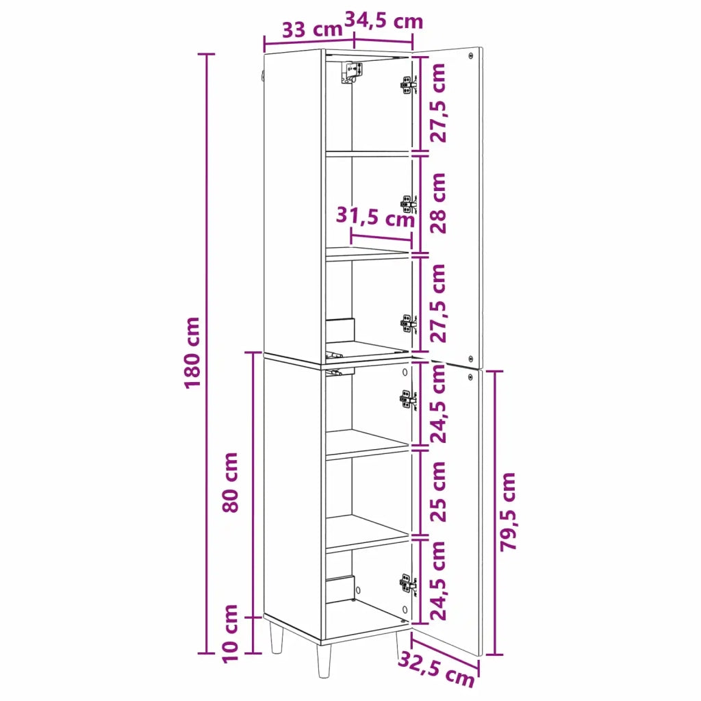 Set di armadi 2 pcs Rovere Sonoma Legno ingegnerizzato 3416711