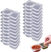 Scatola per snack 20 pezzi, contenitore per snack con coperchio, piccoli contenitori con coperchio, resistente al microonde, per salse, dips, erbe, confezioni per snack, ideale per la conservazione e il trasporto