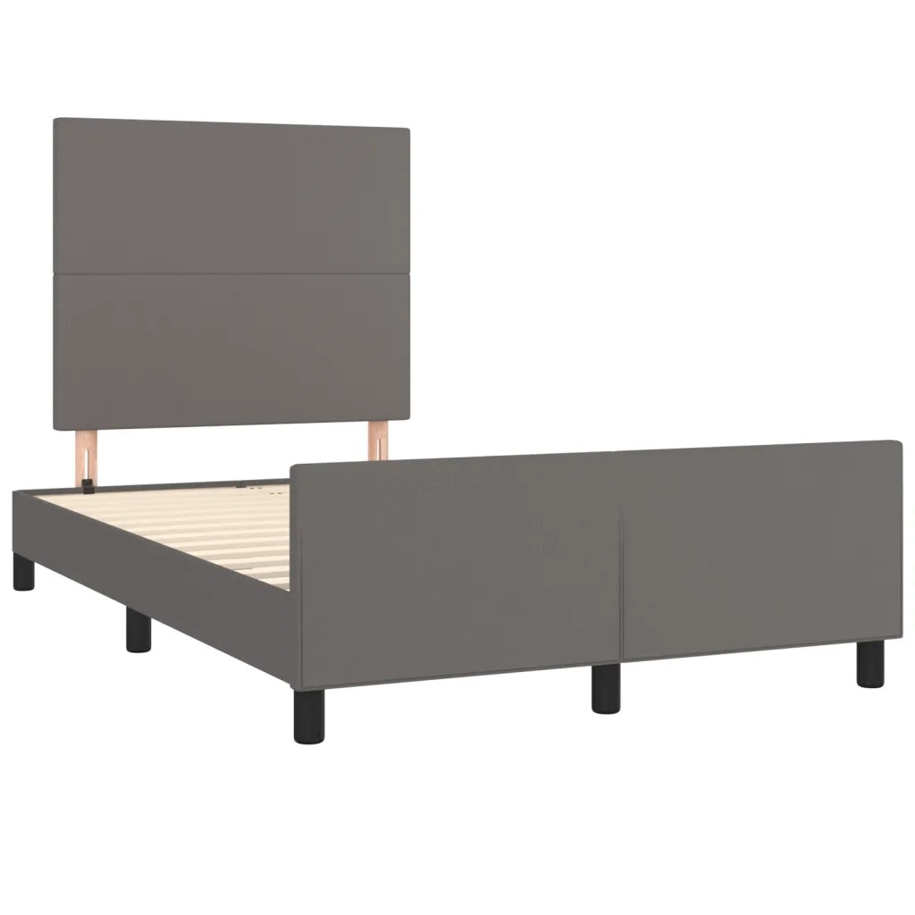 Giroletto senza Materasso Grigio 120x190 cm Similpelle