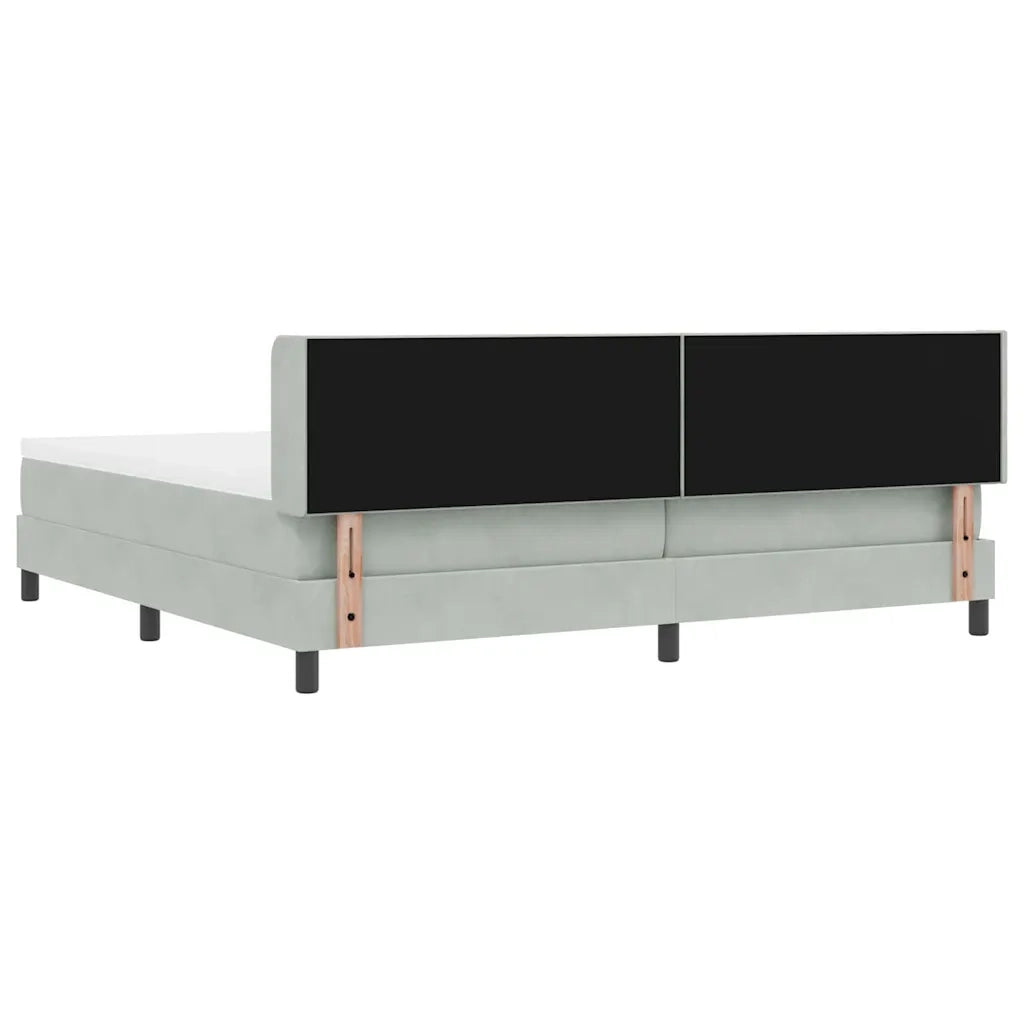 Letto a molle Grigio chiaro 200 x 200 cm Poliestere 3341540