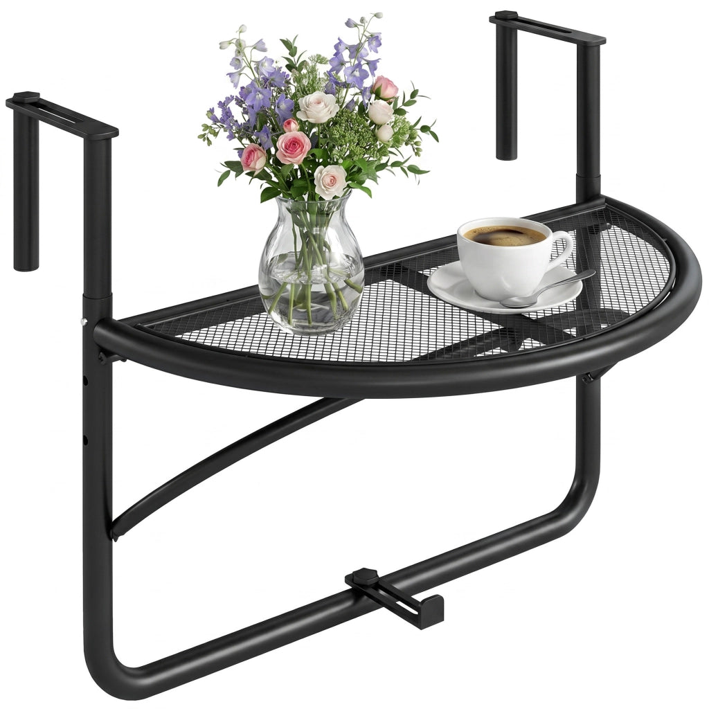Tavolino pieghevole ¨C zephmum ¨C metallo, nero, 60x45x50cm