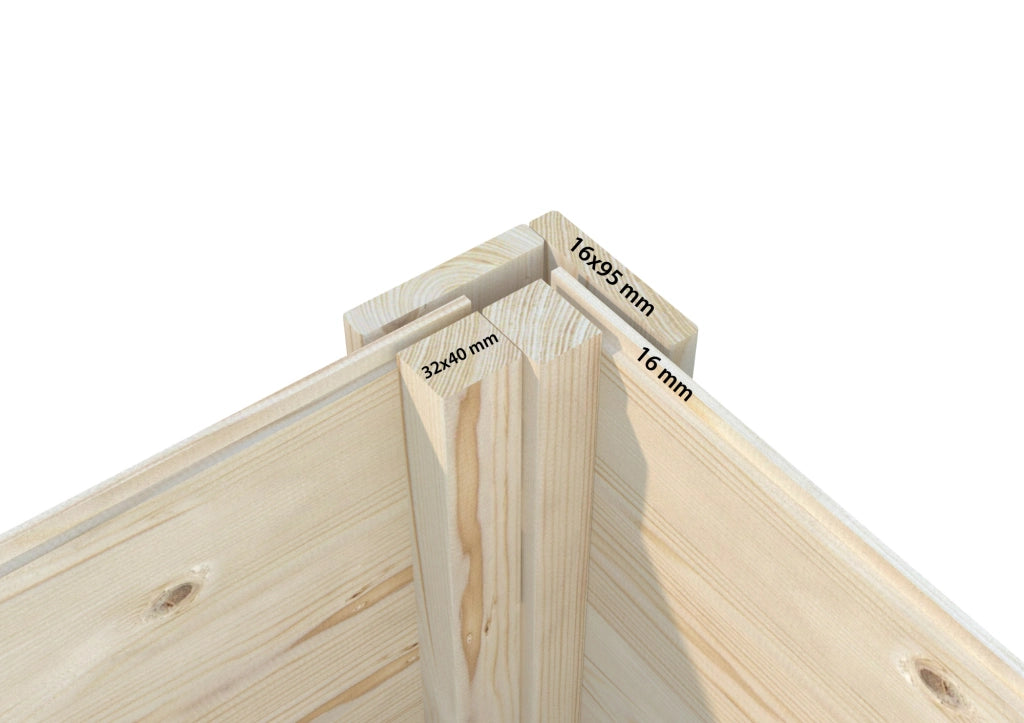 Casetta in legno non trattato Dan D 273X550