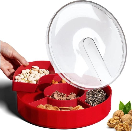Contenitore per snack con coperchio - Tavola da snack per noci e dolci