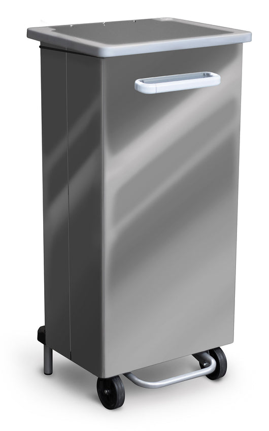 Pattumiera Per Raccolta Differenziata 47x37xh96 cm in Acciaio Inox a Pedale Lucido
