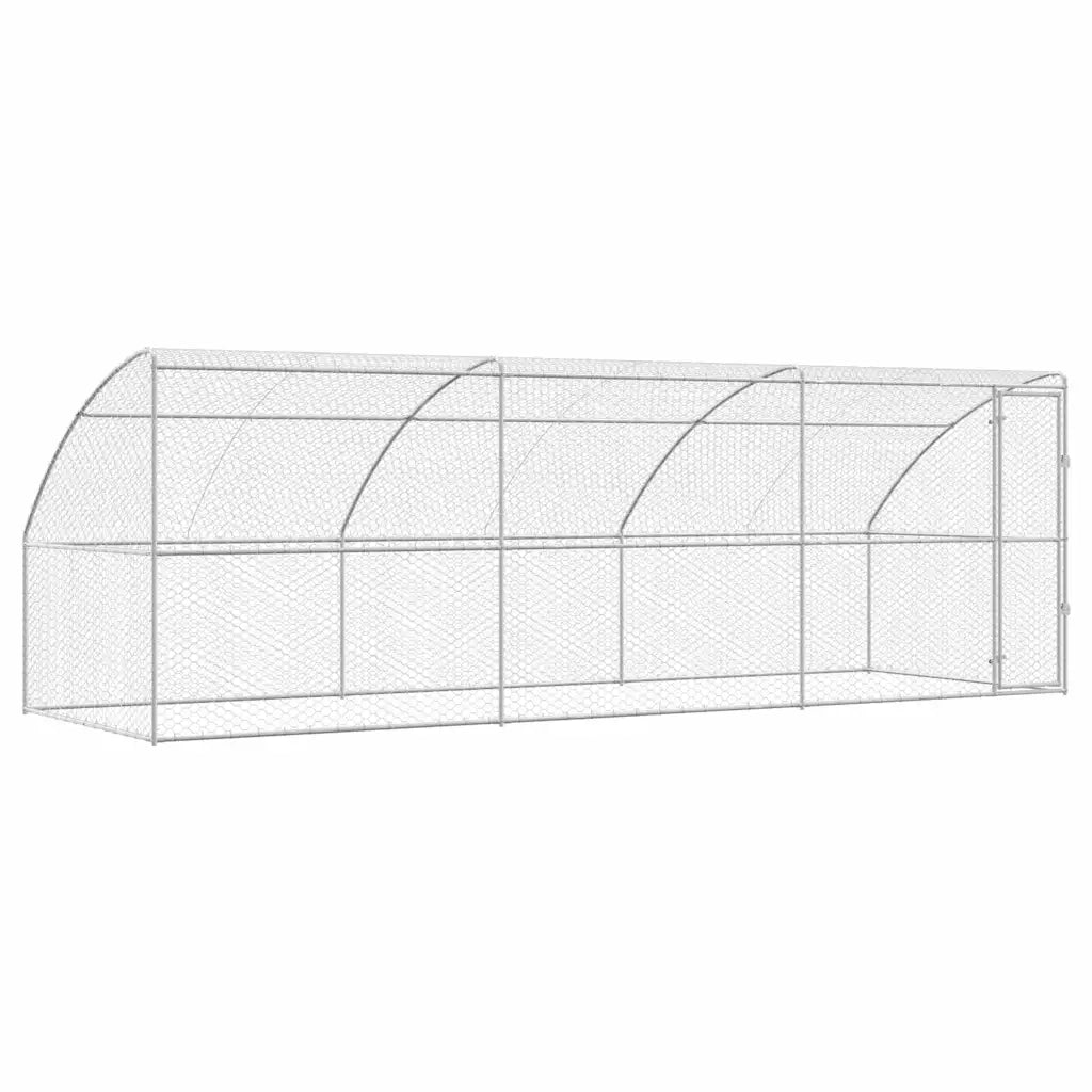 Cuccia per cani 3 pcs Argento 6 x 2 x 2 m Acciaio zincato