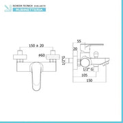 Miscelatore vasca Paffoni Green in ottone cromo con kit doccia