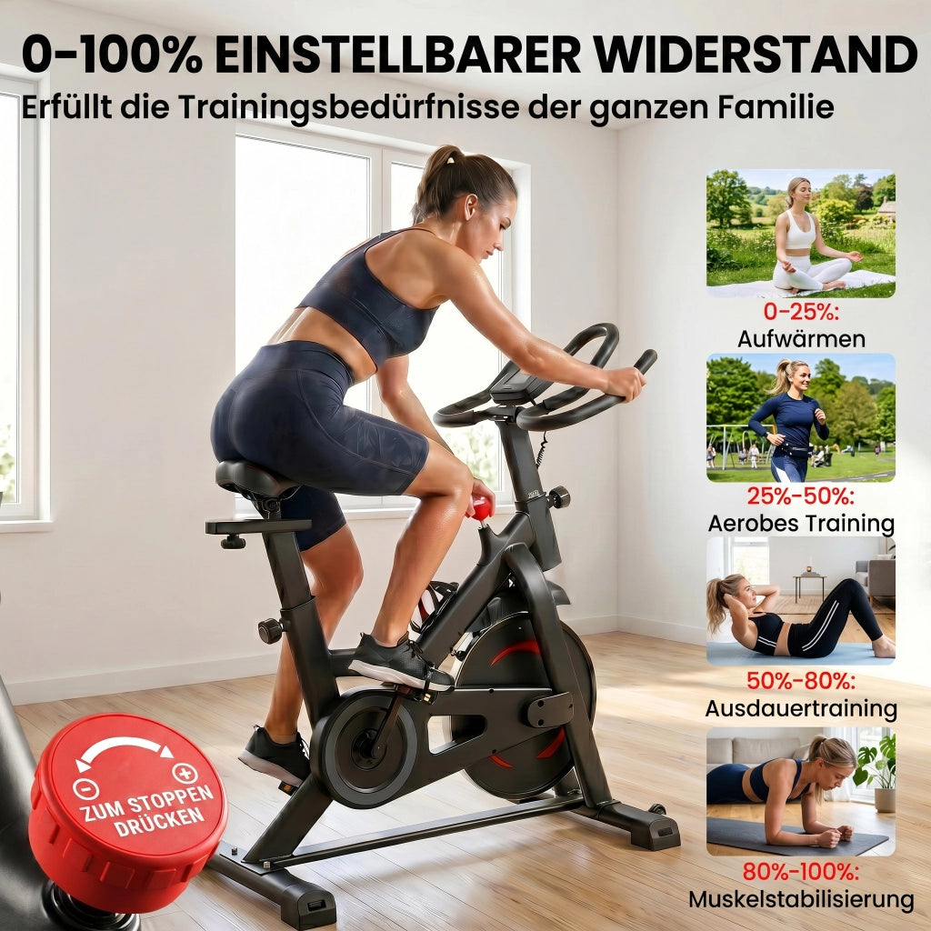 Ciclismo Indoor Bicicletta ¨C zephmum ¨C Regolabile con APP Magnetica LCD