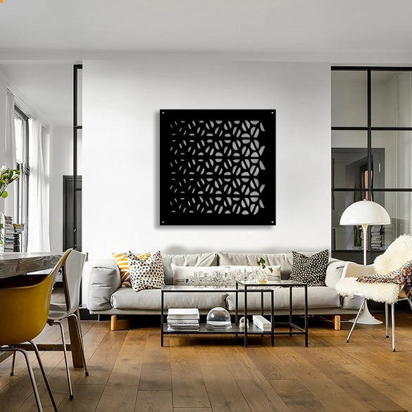 COFFEE - Pannello in PVC traforato - Parasole Colore: nero, Misura: 98x98 cm