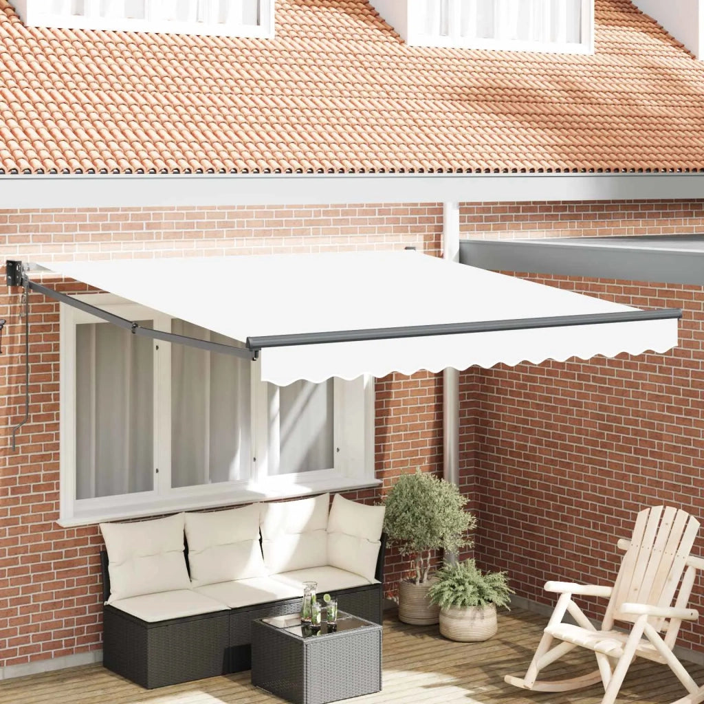 Tenda da Sole-Tenda parasole per balcone Bianco 300 x 250 x 165 cm Poliestere 896710