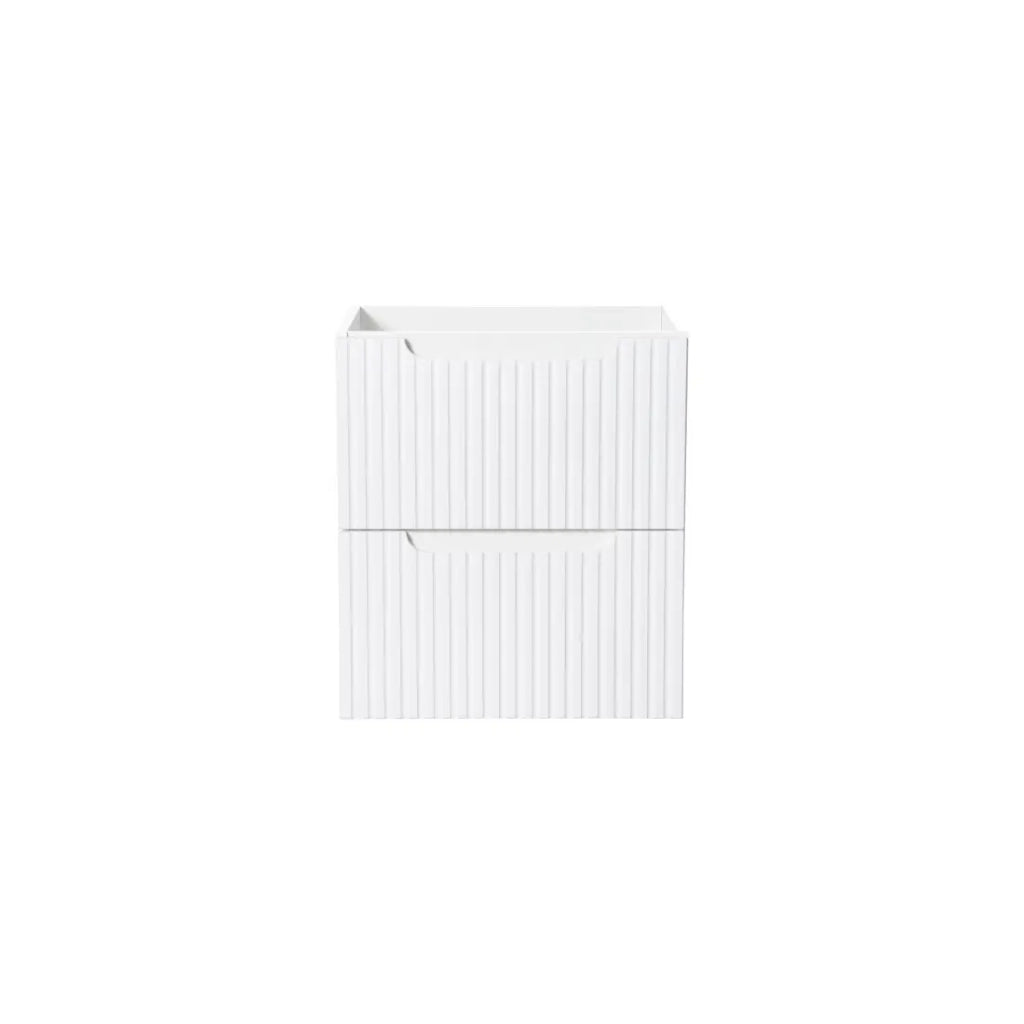 Mobile sottolavabo VANO – 2 cassetti – Bianco alpino – L50 × P39 × H57 cm – Da appendere