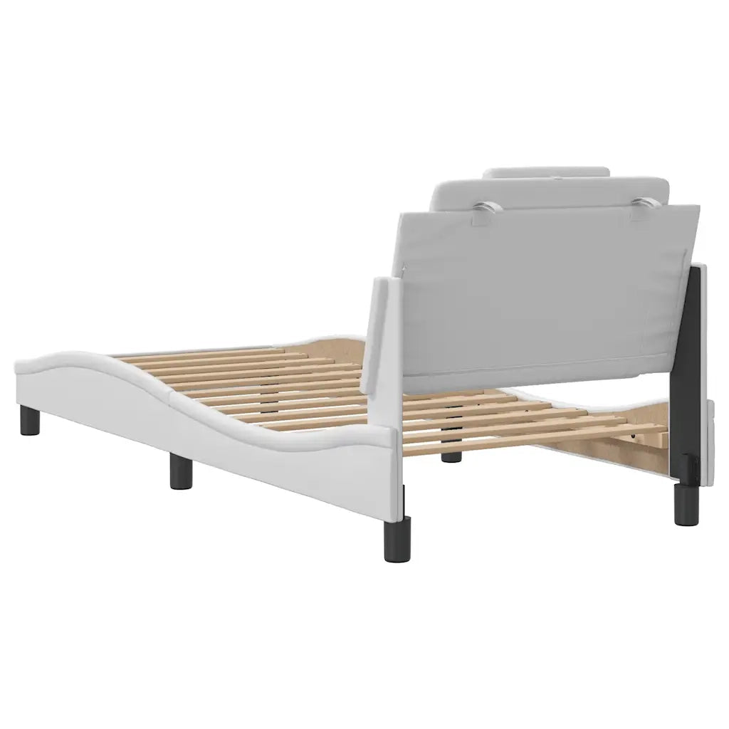 Giroletto Viana senza Materasso Bianco 80x200 cm in Similpelle 3208055